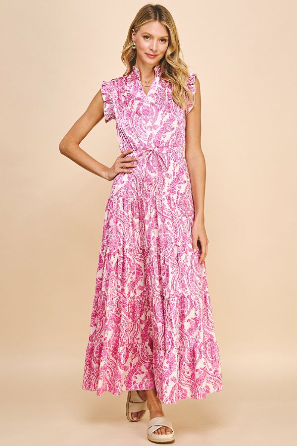 Pink Plaza Maxi Dress Clothing Pinch   