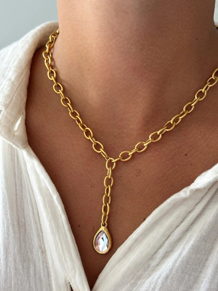 Pear Lariat Necklace Jewelry Peacocks & Pearls Lexington