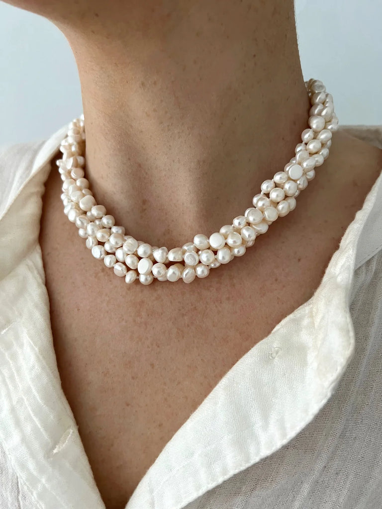 Multi Pearl Necklace Jewelry ALV Jewels   