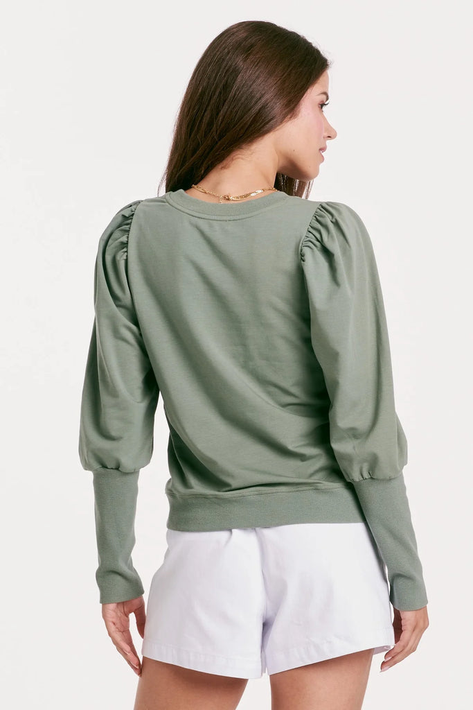 Tara Puffy Long Sleeve Sweatshirt Clothing Peacocks & Pearls Lexington   