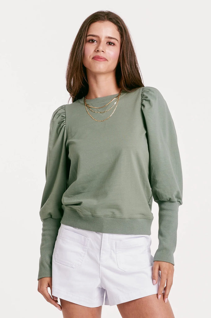 Tara Puffy Long Sleeve Sweatshirt Clothing Peacocks & Pearls Lexington   