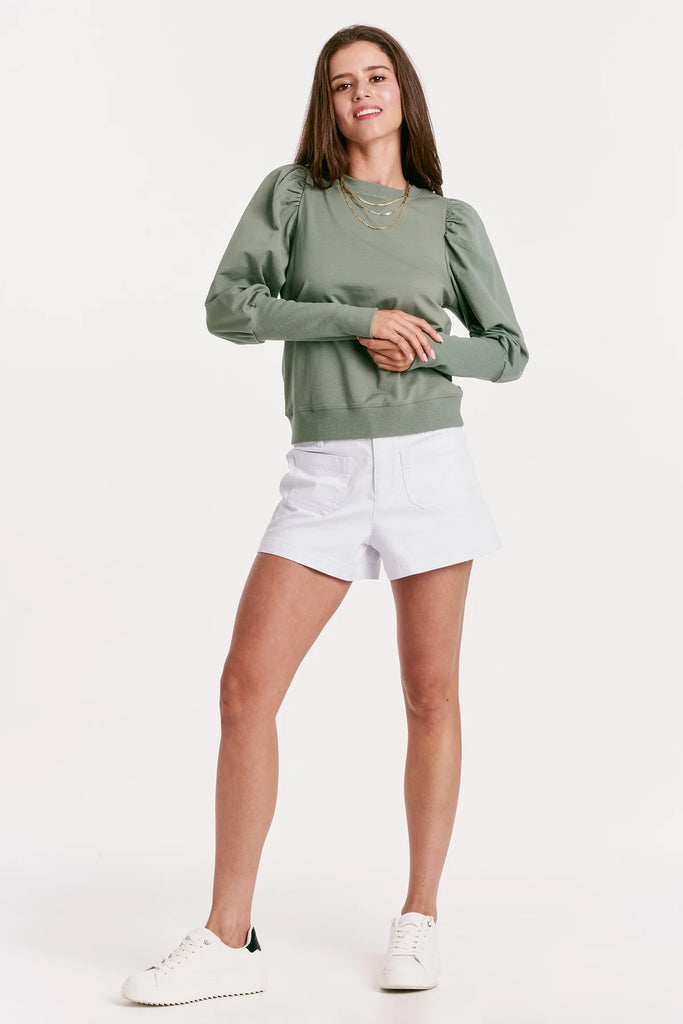 Tara Puffy Long Sleeve Sweatshirt Clothing Peacocks & Pearls Lexington   