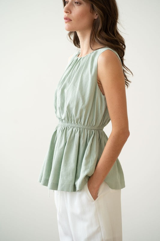 Mint Breeze Sleeveless Blouse Clothing Peacocks & Pearls Lexington   