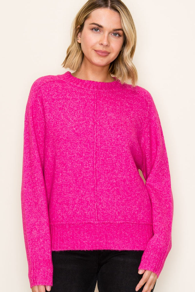 The Berry Cozy Sweater Clothing Peacocks & Pearls Lexington Pink S