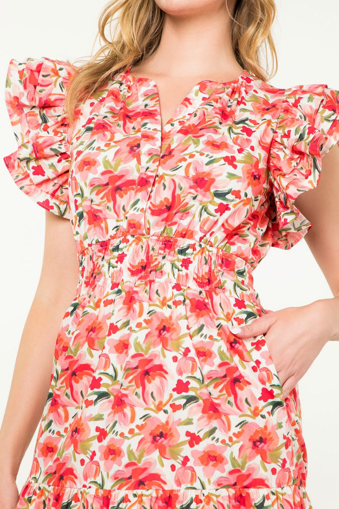 Blossom Breeze Midi Dress Clothing Peacocks & Pearls Lexington