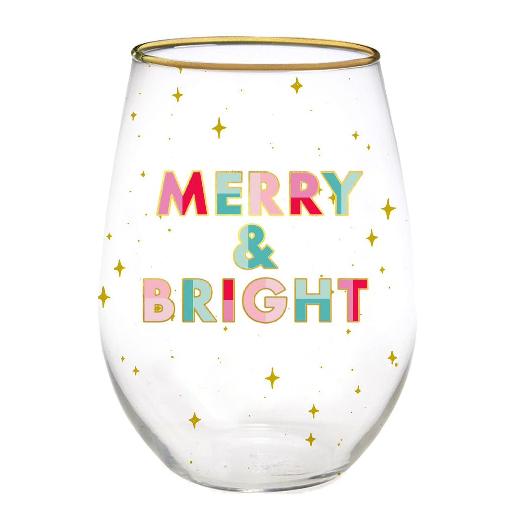 Merry & Bright Wine Glass Accessory Mary Square   