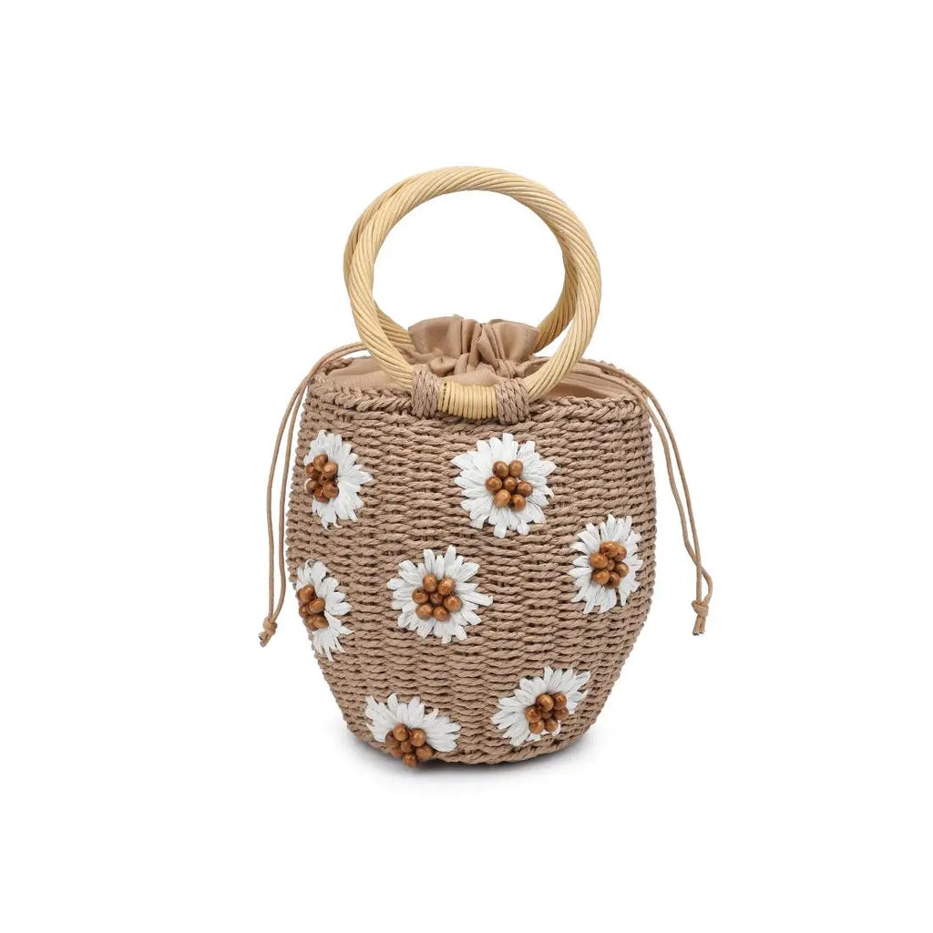Emaline Straw Bag Accessory Peacocks & Pearls Lexington