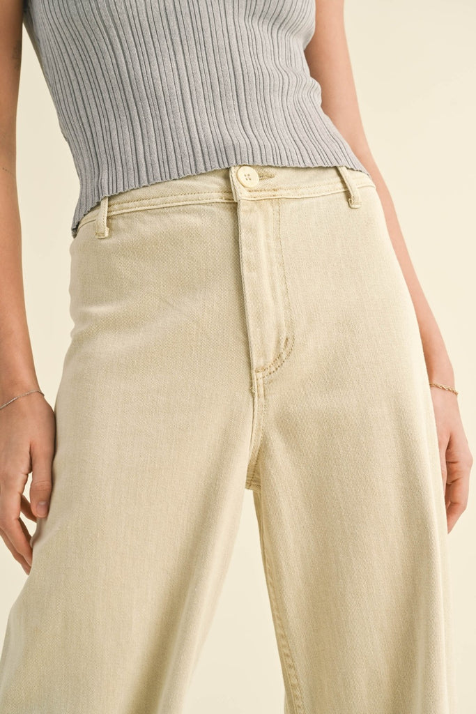 High Rise Straight Wide Leg Pants Clothing Peacocks & Pearls Lexington