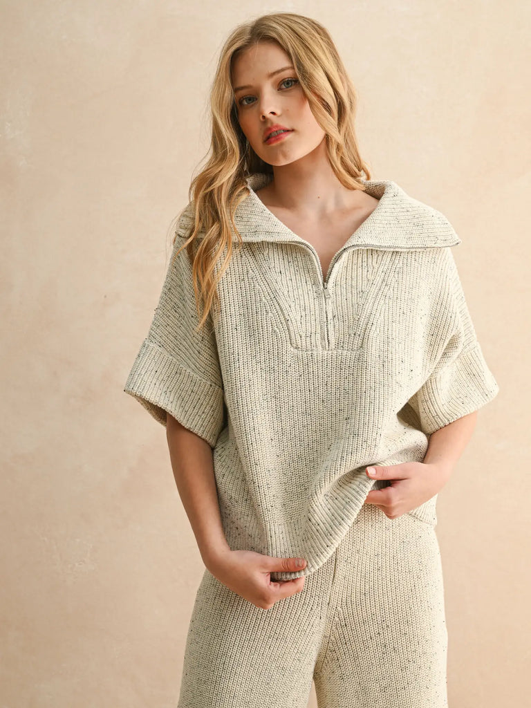 The Pebble Zip Top Clothing Peacocks & Pearls Lexington