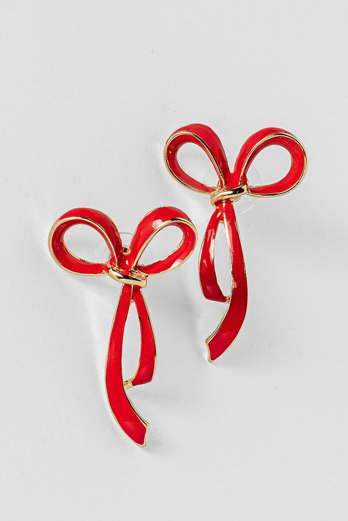 Rosie Red Bow Earrings Jewelry Peacocks & Pearls Lexington