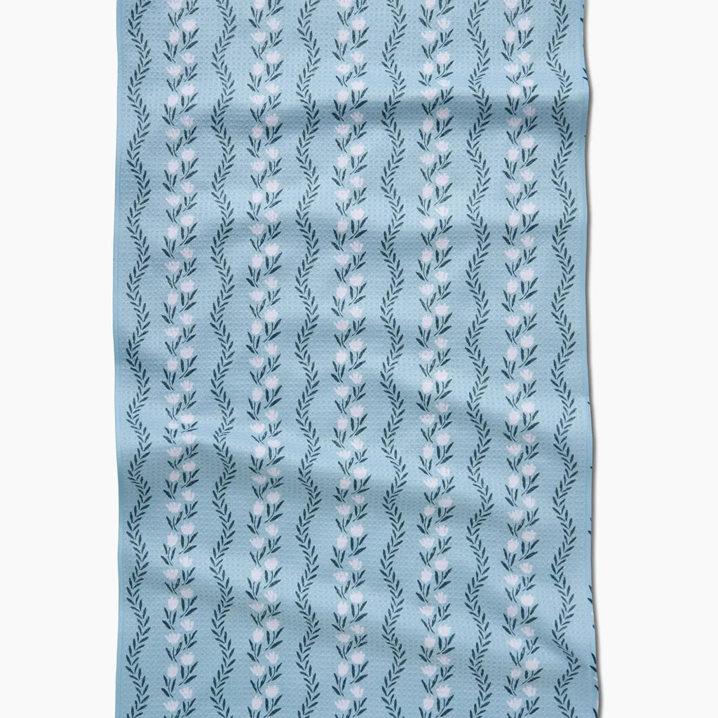 Kitchen Tea Towel Home Peacocks & Pearls Lexington Vintage Floral Stripe