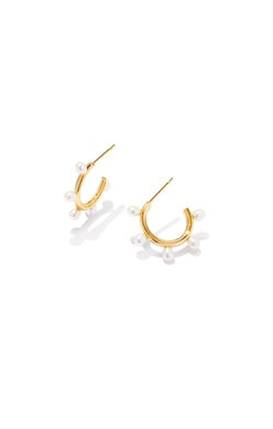 Leighton Pearl Huggie Earrings Jewelry Kendra Scott   
