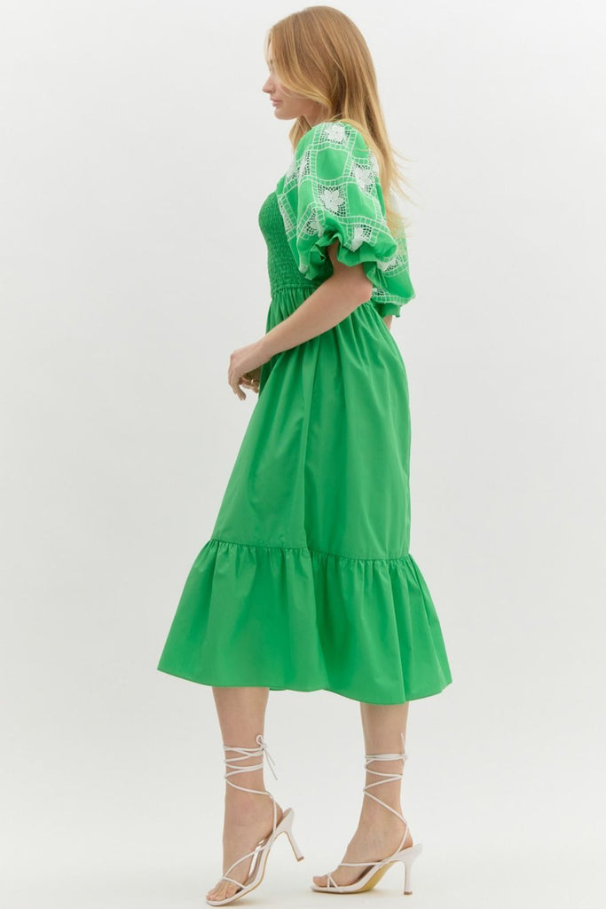 Lush Bloom Midi Dress Clothing Peacocks & Pearls Lexington