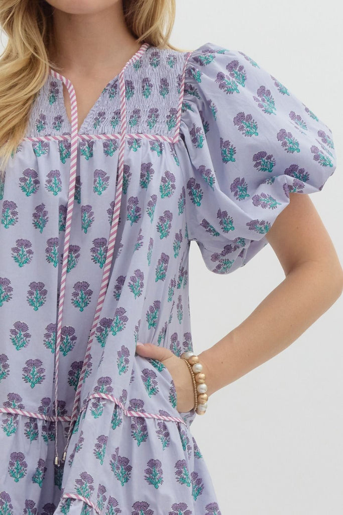 Sweet Lavender Bloom Dress Clothing Peacocks & Pearls Lexington