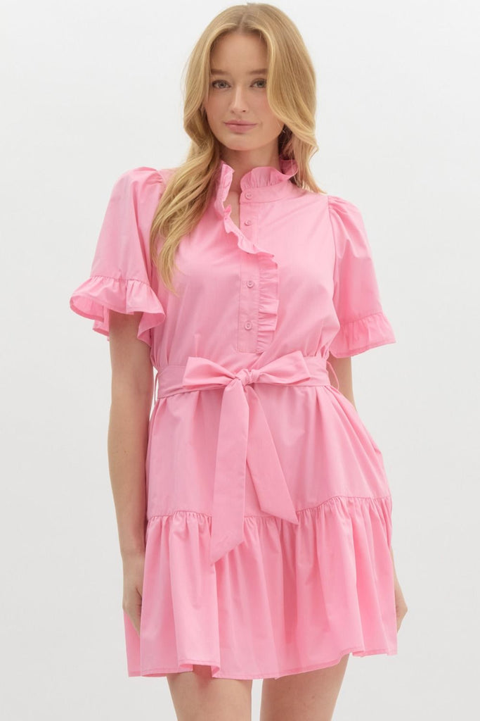 Ruffled Dreams Dress Clothing Peacocks & Pearls Lexington Pink S