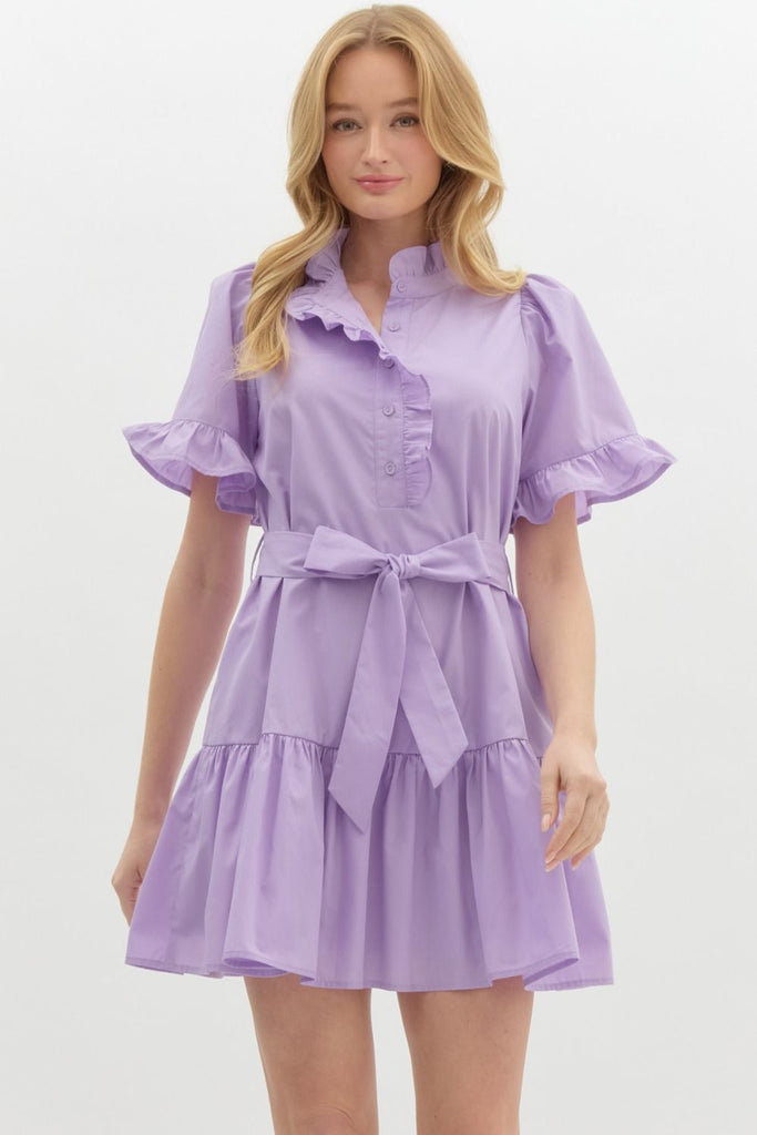 Ruffled Dreams Dress Clothing Peacocks & Pearls Lexington Purple S