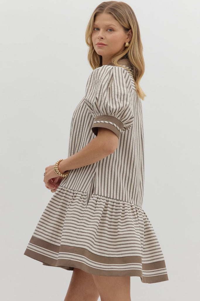 Mocha Mousse Dress Clothing Peacocks & Pearls Lexington
