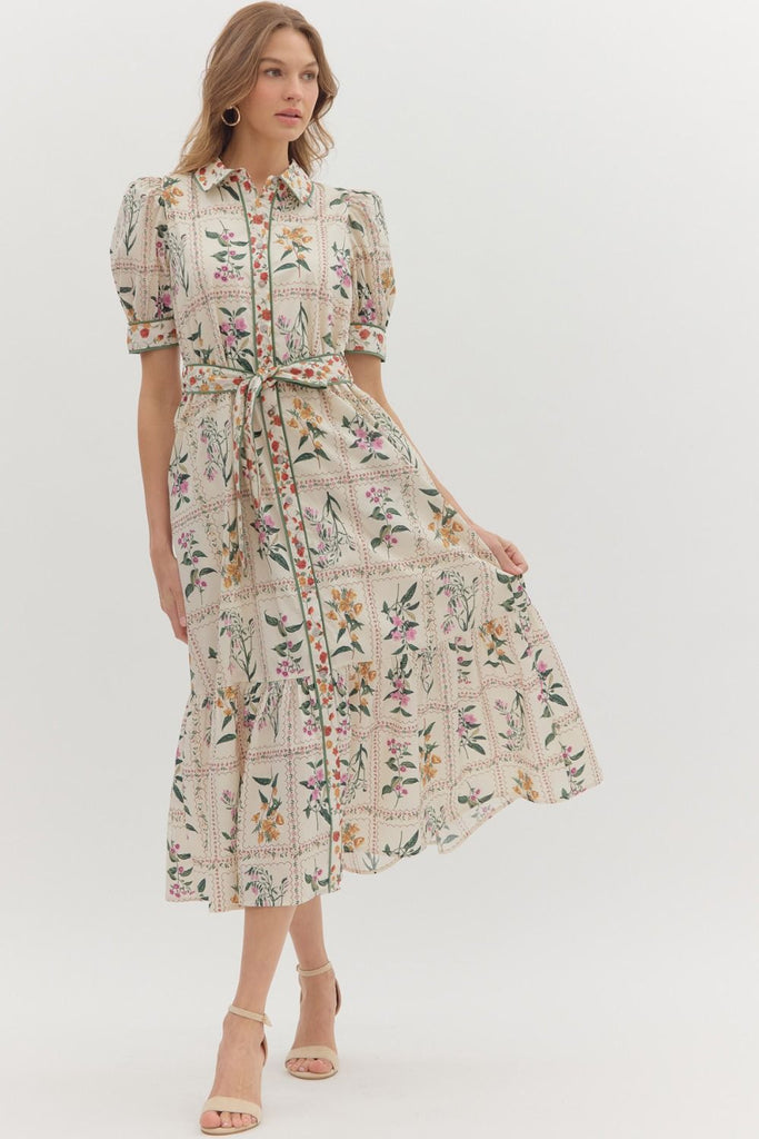 Wildflower Canvas Maxi Dress Clothing Peacocks & Pearls Lexington
