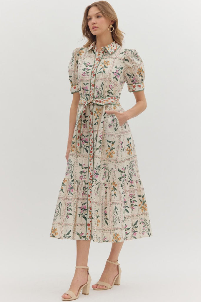 Wildflower Canvas Maxi Dress Clothing Peacocks & Pearls Lexington