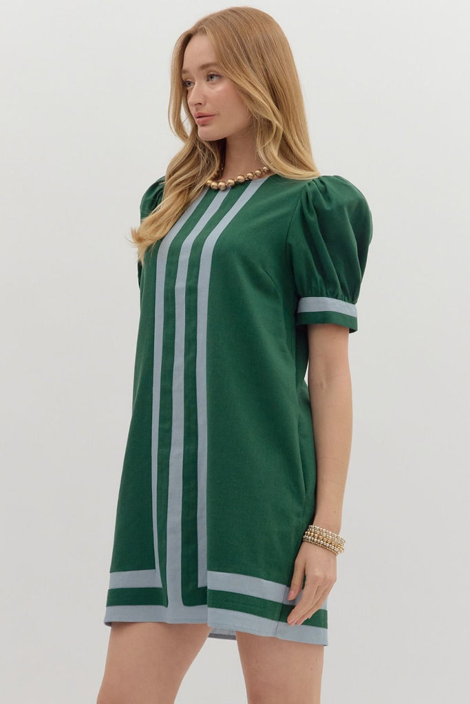 The Contrast Dress Clothing Peacocks & Pearls Lexington Green/Blue S