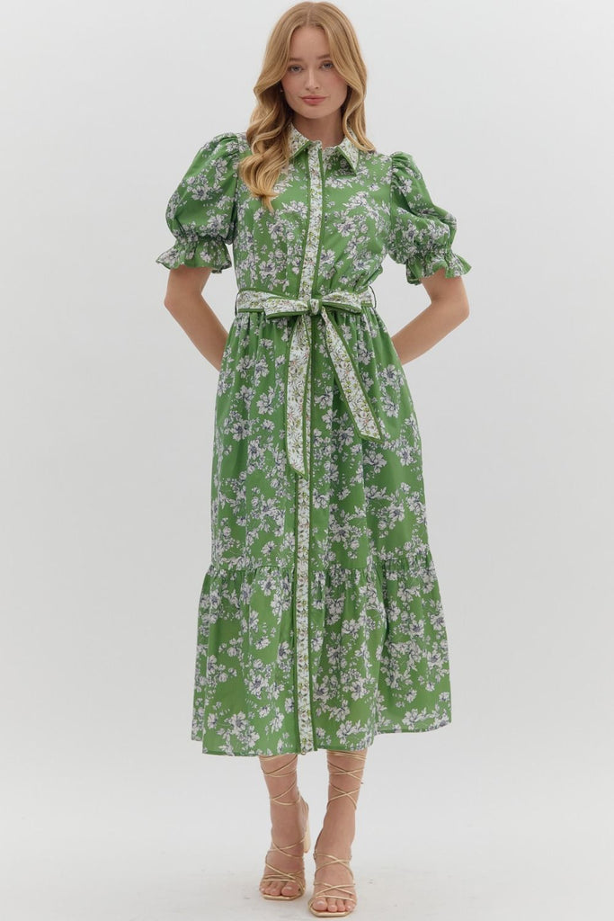 Meadow Bloom Midi Dress Clothing Peacocks & Pearls Lexington
