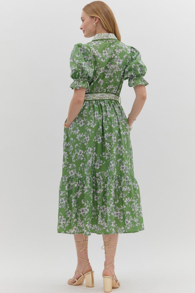 Meadow Bloom Midi Dress Clothing Peacocks & Pearls Lexington