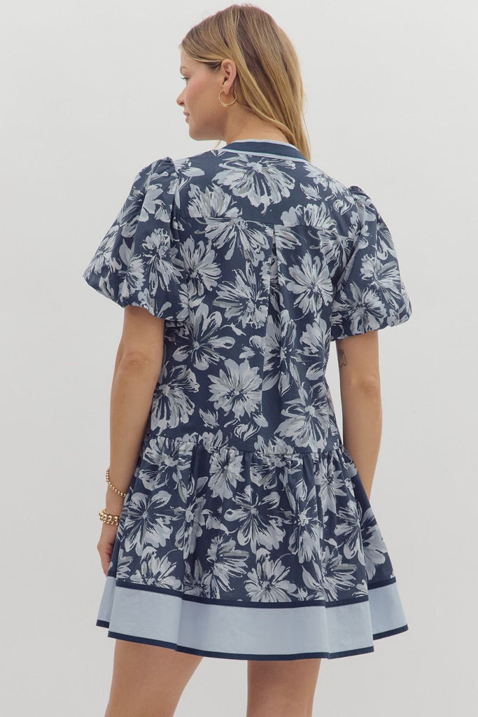 Navy Bloom Dress Clothing Peacocks & Pearls Lexington