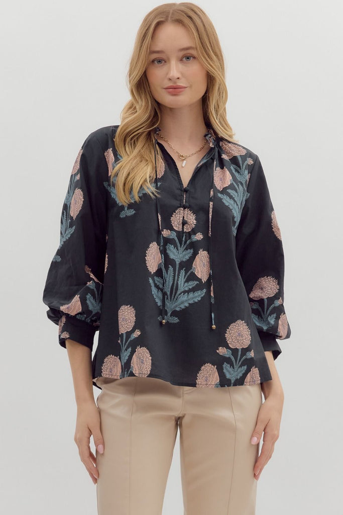 The Hydrangea Eclipse Top Clothing Peacocks & Pearls Lexington