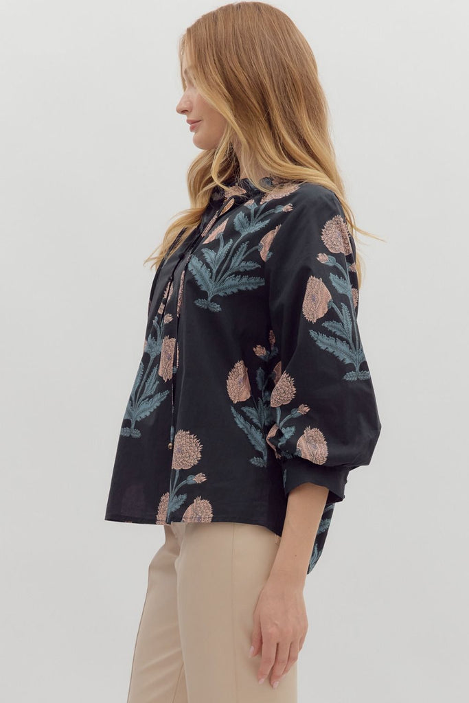 The Hydrangea Eclipse Top Clothing Peacocks & Pearls Lexington
