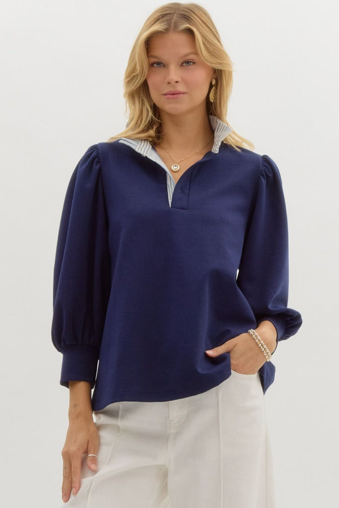 A Nantucket Outing Top Clothing Peacocks & Pearls Lexington Navy S