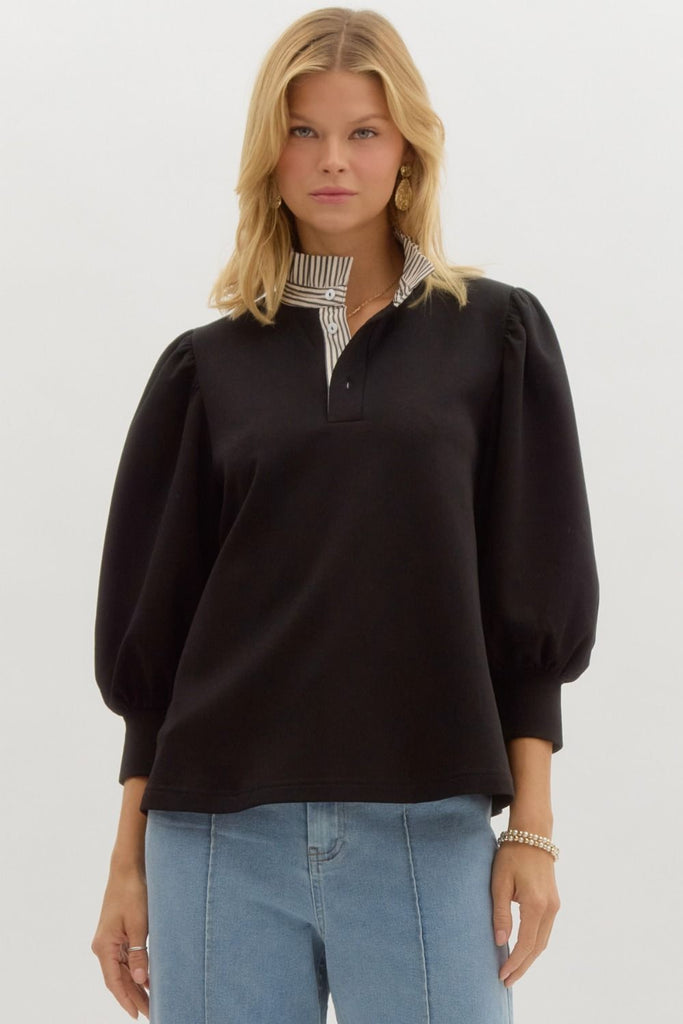 A Nantucket Outing Top Clothing Peacocks & Pearls Lexington Black S