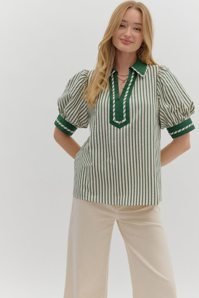 Forest Line Top Clothing Peacocks & Pearls Lexington