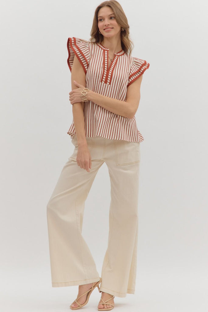 The Canyon Stripe Top Clothing Peacocks & Pearls Lexington