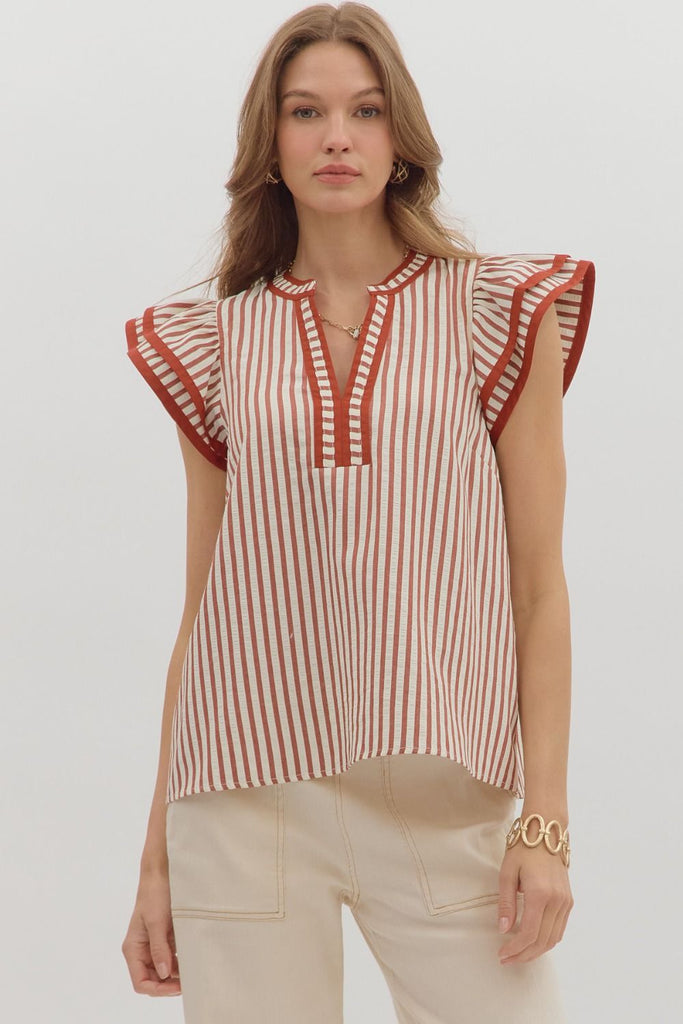The Canyon Stripe Top Clothing Peacocks & Pearls Lexington