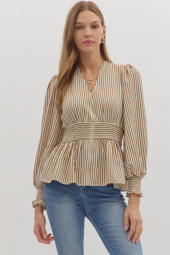 The Hazel Stripe Top Clothing Peacocks & Pearls Lexington