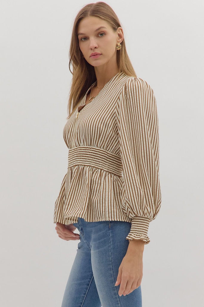 The Hazel Stripe Top Clothing Peacocks & Pearls Lexington
