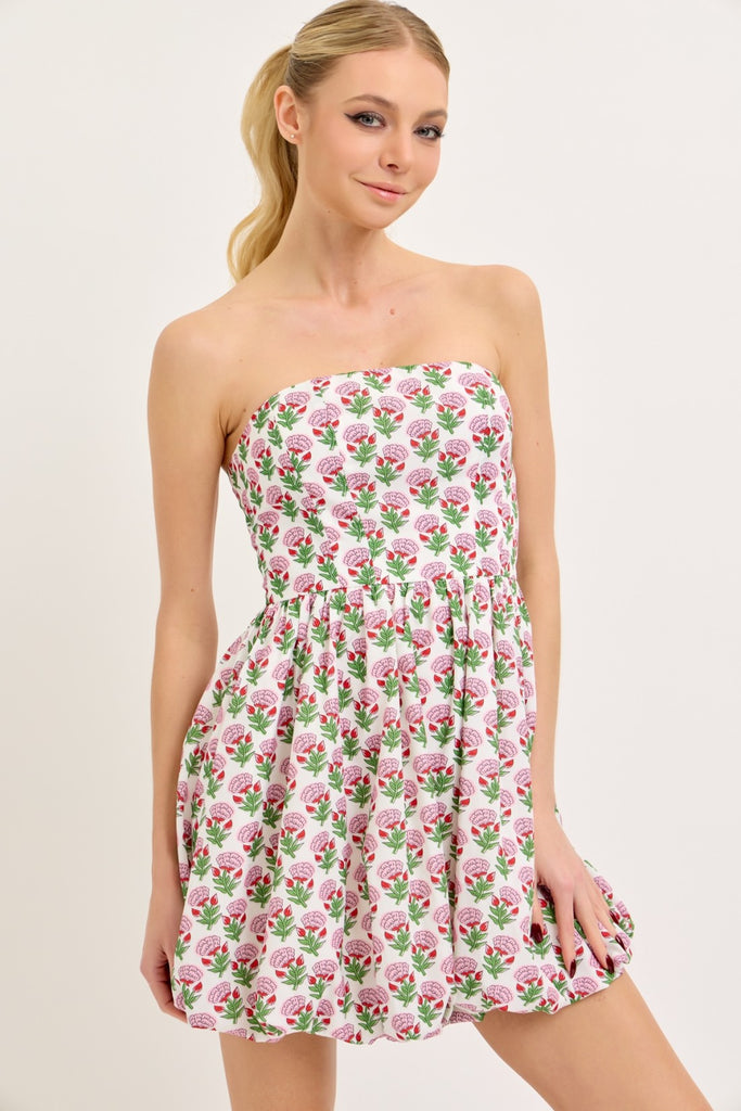 Blossom Belle Strapless Dress Clothing Peacocks & Pearls Lexington