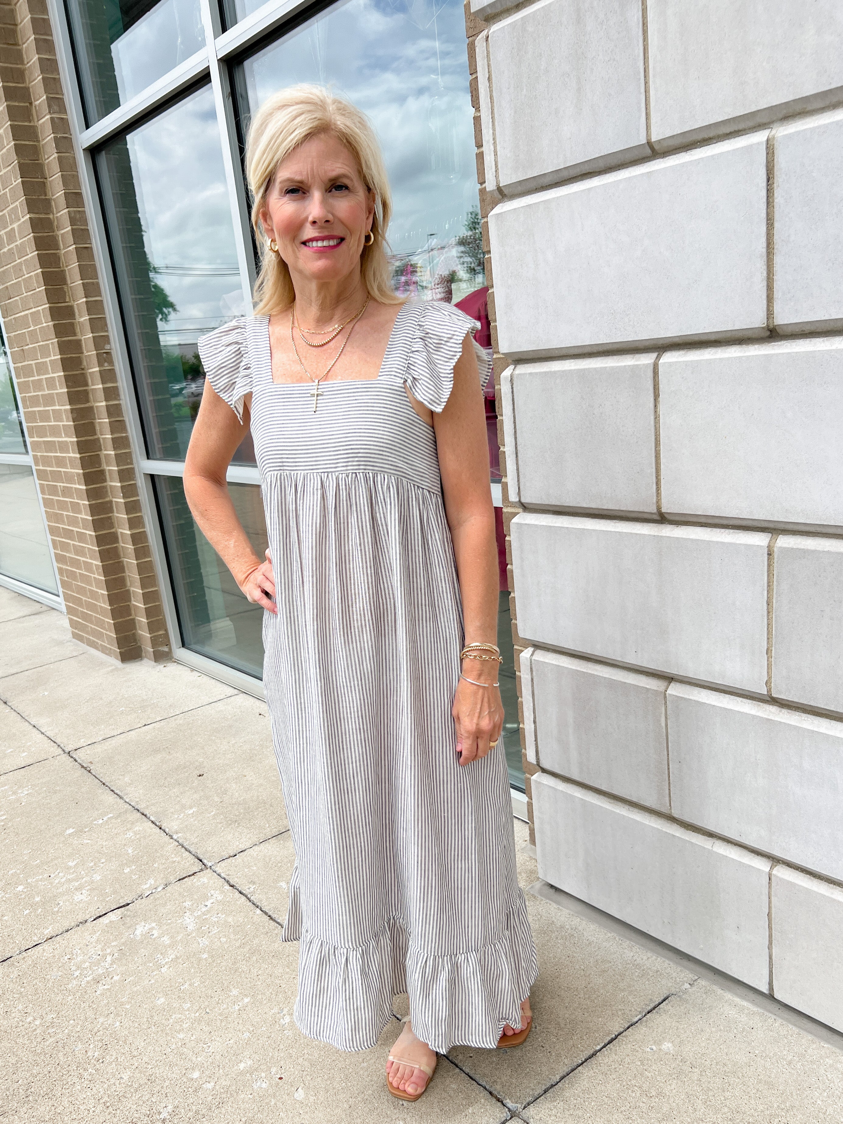 gauze maxi dress with sleeves Gauze Dress for Women Plus Size Casual Summer Tiered Maxi Linen Dress Lightweight Oversized Simple Teacher Dresses Tea Length Flowy Tshirt Dresses Cotton Linen Swing Sundress Beach Vacation Clothes at Amazon Women's