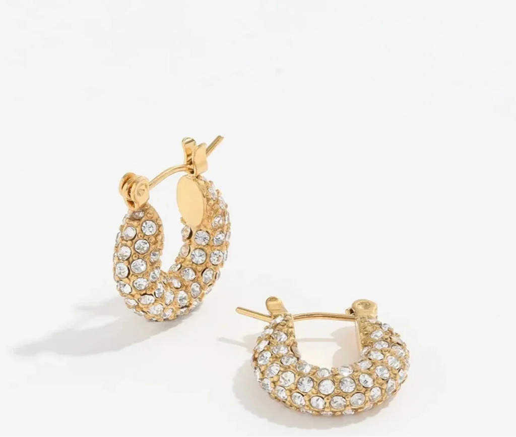 Diamond Hoops Jewelry Peacocks & Pearls Lexington