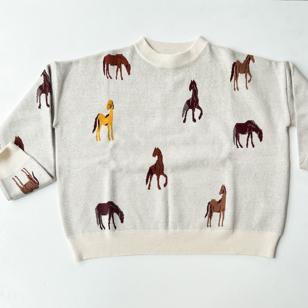 Giddy Up Sweater Clothing THML Cream XS 
