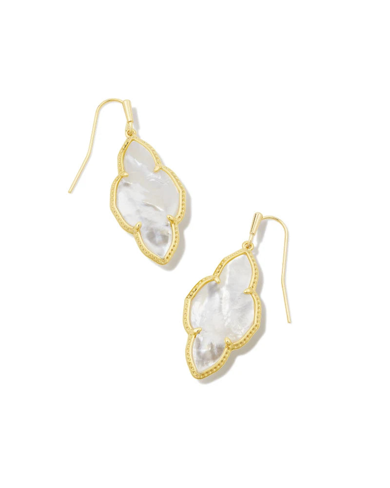 Abbie Drop Ear Gold Pearl Earrings Jewelry Peacocks & Pearls Lexington