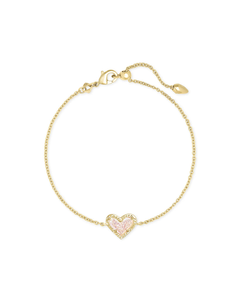Ari Heart Gold Chain Bracelet Jewelry Peacocks & Pearls Lexington