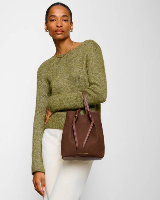 Celina Suedette Bucket Bag Accessory Peacocks & Pearls Lexington