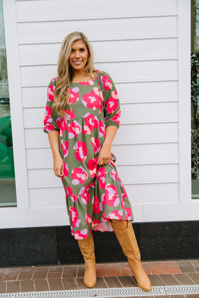 Taylor Spot On Olive Dress Clothing Michelle Mcdowell   