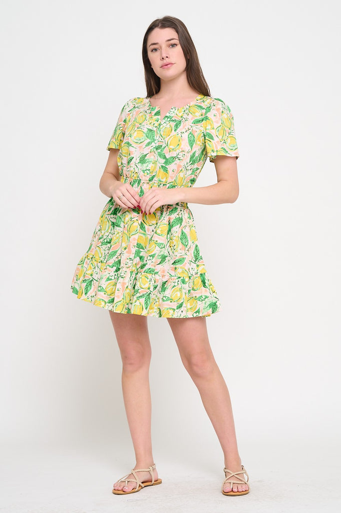 Lemon Grove Short Dress Clothing Peacocks & Pearls Lexington