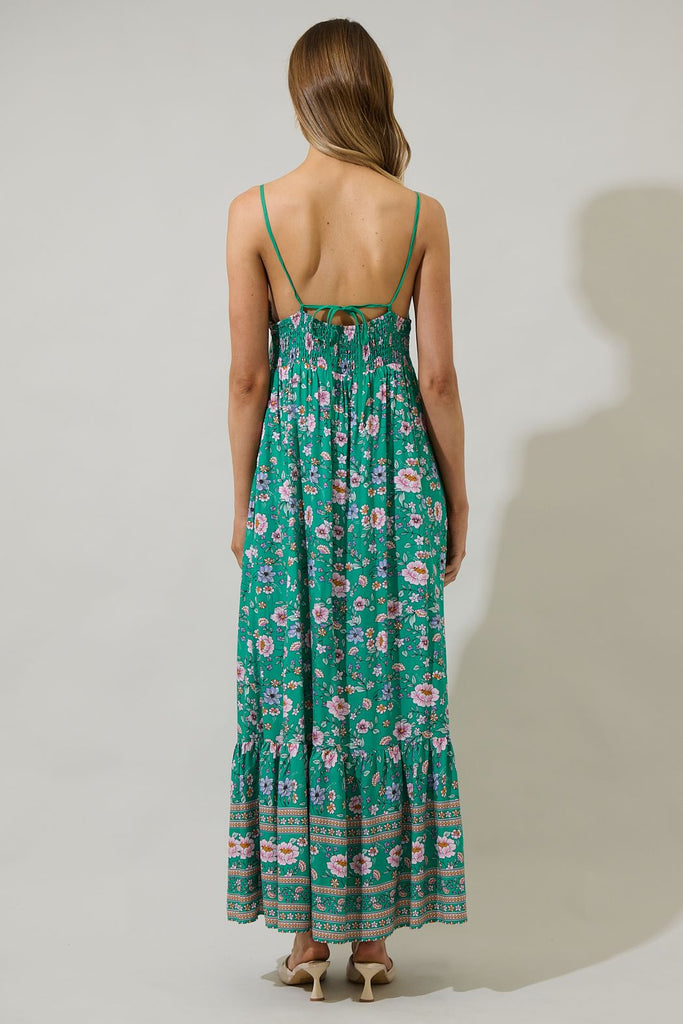 Tali Floral Maxi Dress Clothing Peacocks & Pearls Lexington