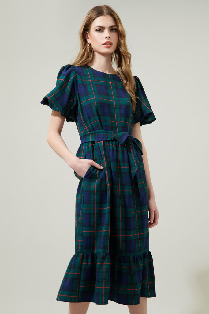 Plaid Perfection Dress Clothing SugarLips   