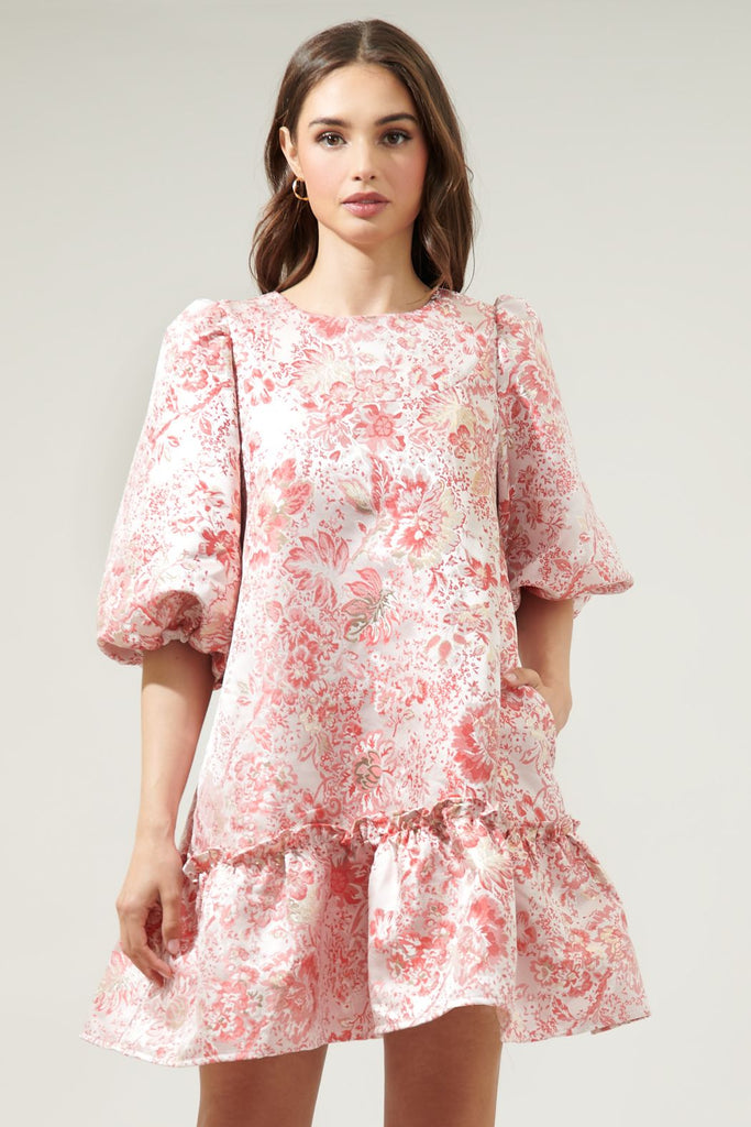 Lola Jacquard Dress Clothing SugarLips   