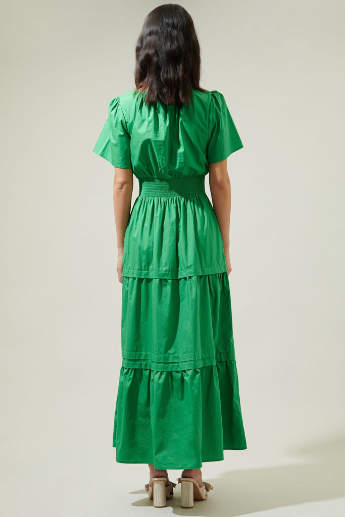 Cider Palmer Poplin Maxi Dress Clothing Peacocks & Pearls Lexington   