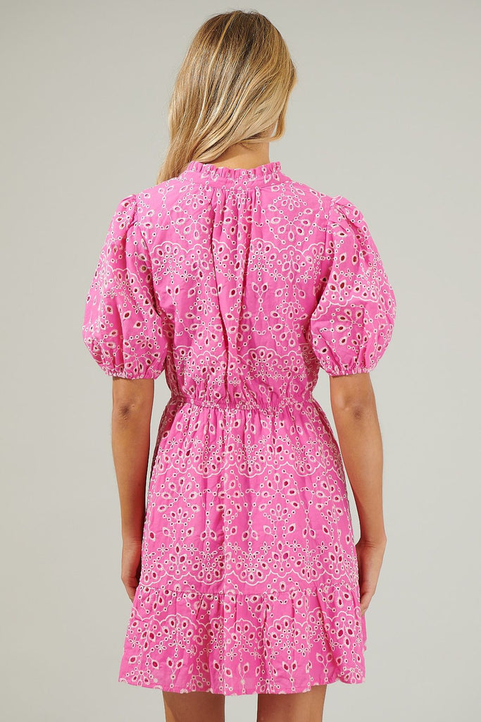 Rosie Eyelet Mini Dress Clothing SugarLips   